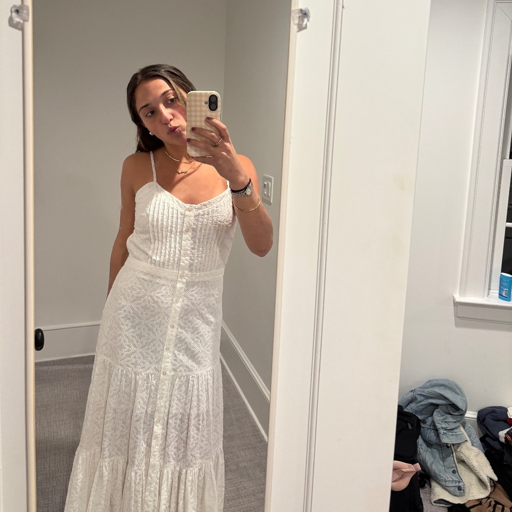 Veronica beard eyelet maxi dress.